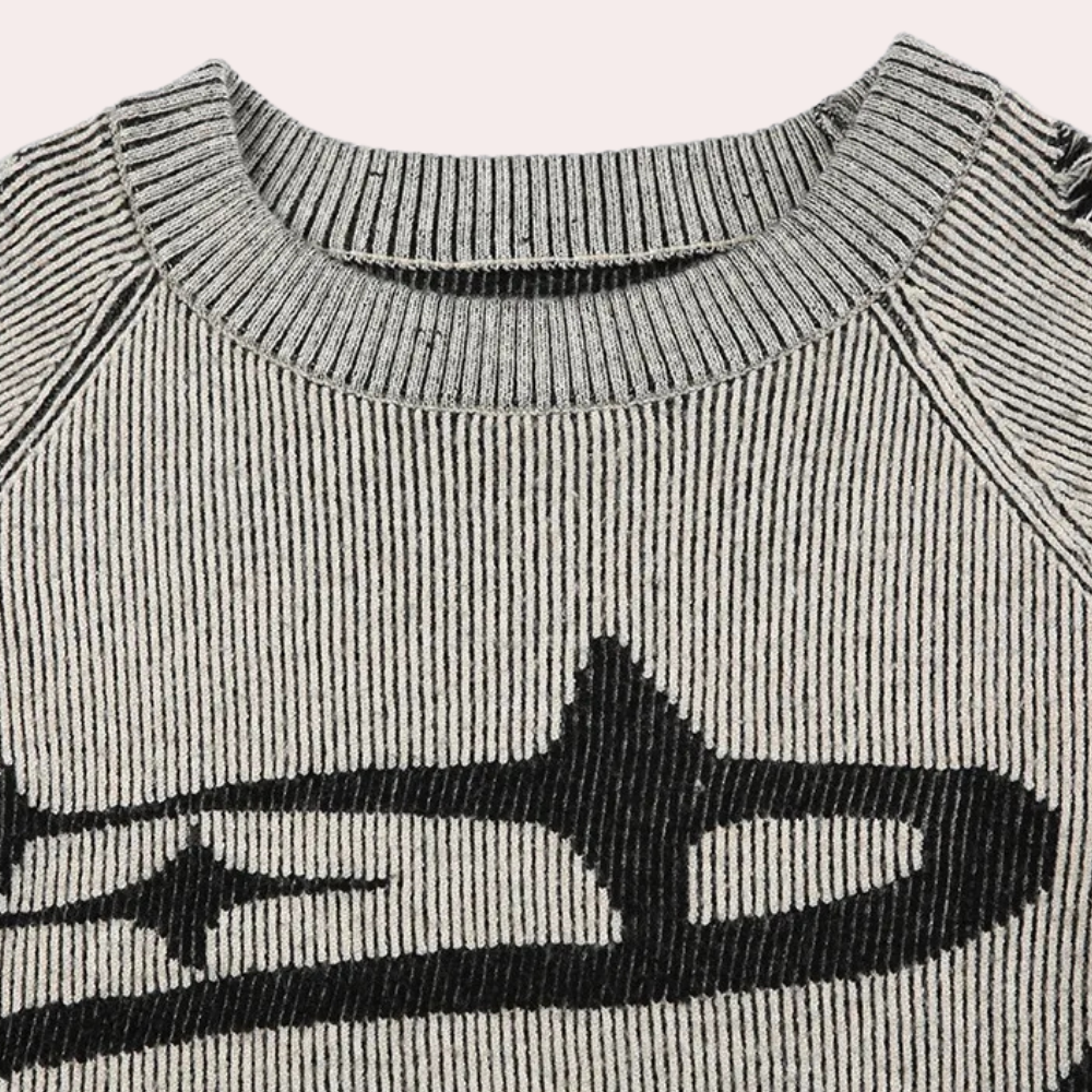 Capri | Versleten slim-fit gebreide top