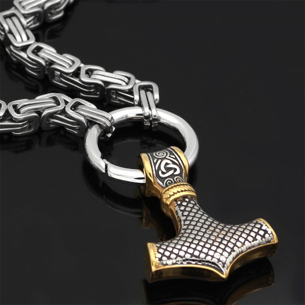 Ketting of armband met dubbele wolfskop en hamerhanger in verstelbare lengtes