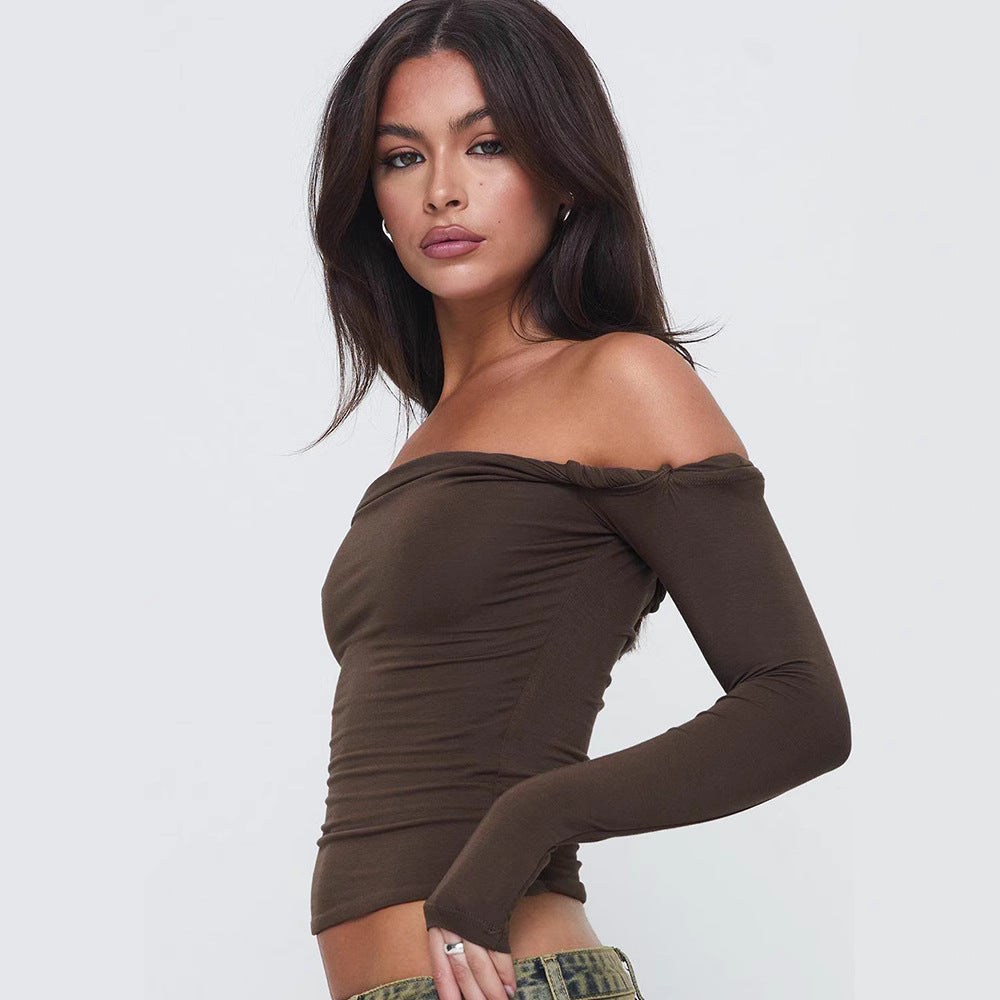 Laodice - Off shoulder top met lange mouwen voor dames