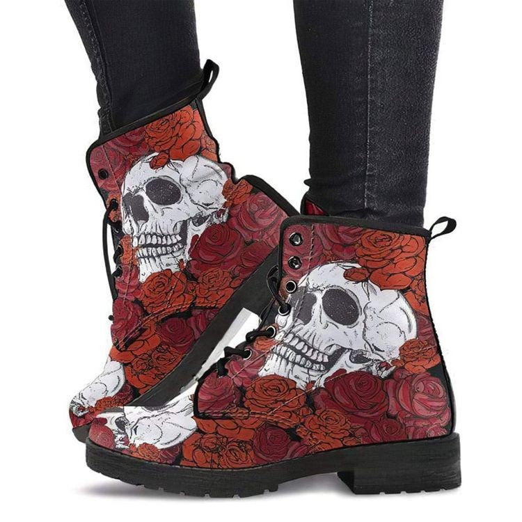 Carlota - Dames veterboots met opvallende illustratie