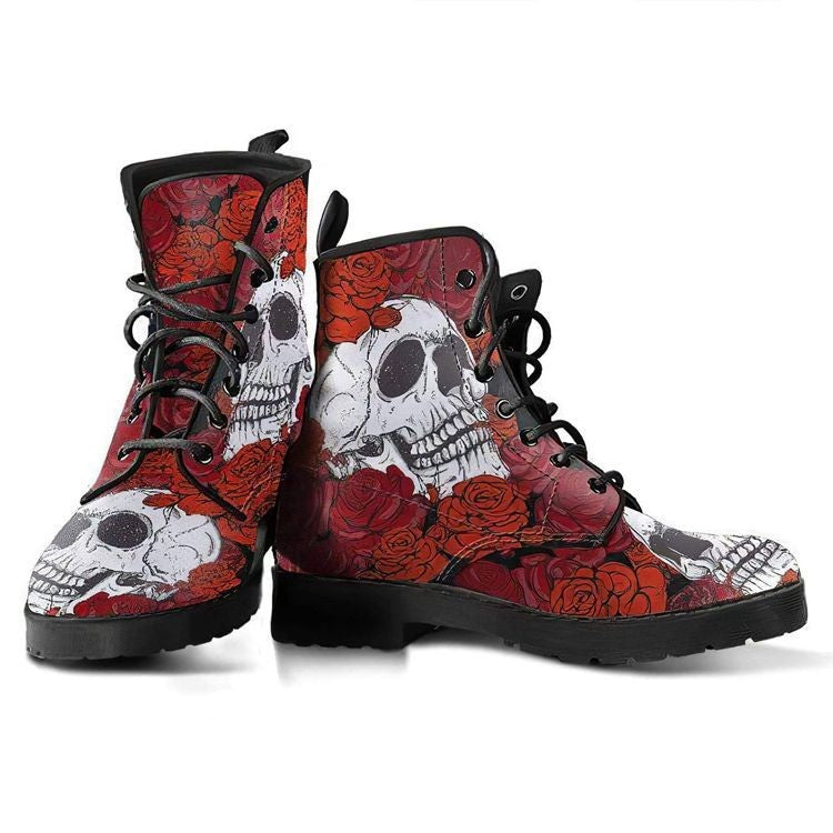 Carlota - Dames veterboots met opvallende illustratie