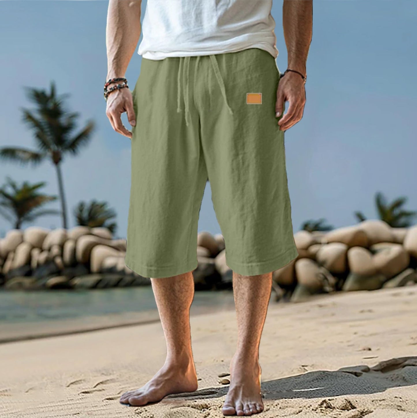 Alvaro - Herenshort met relaxte pasvorm en drawstring taille