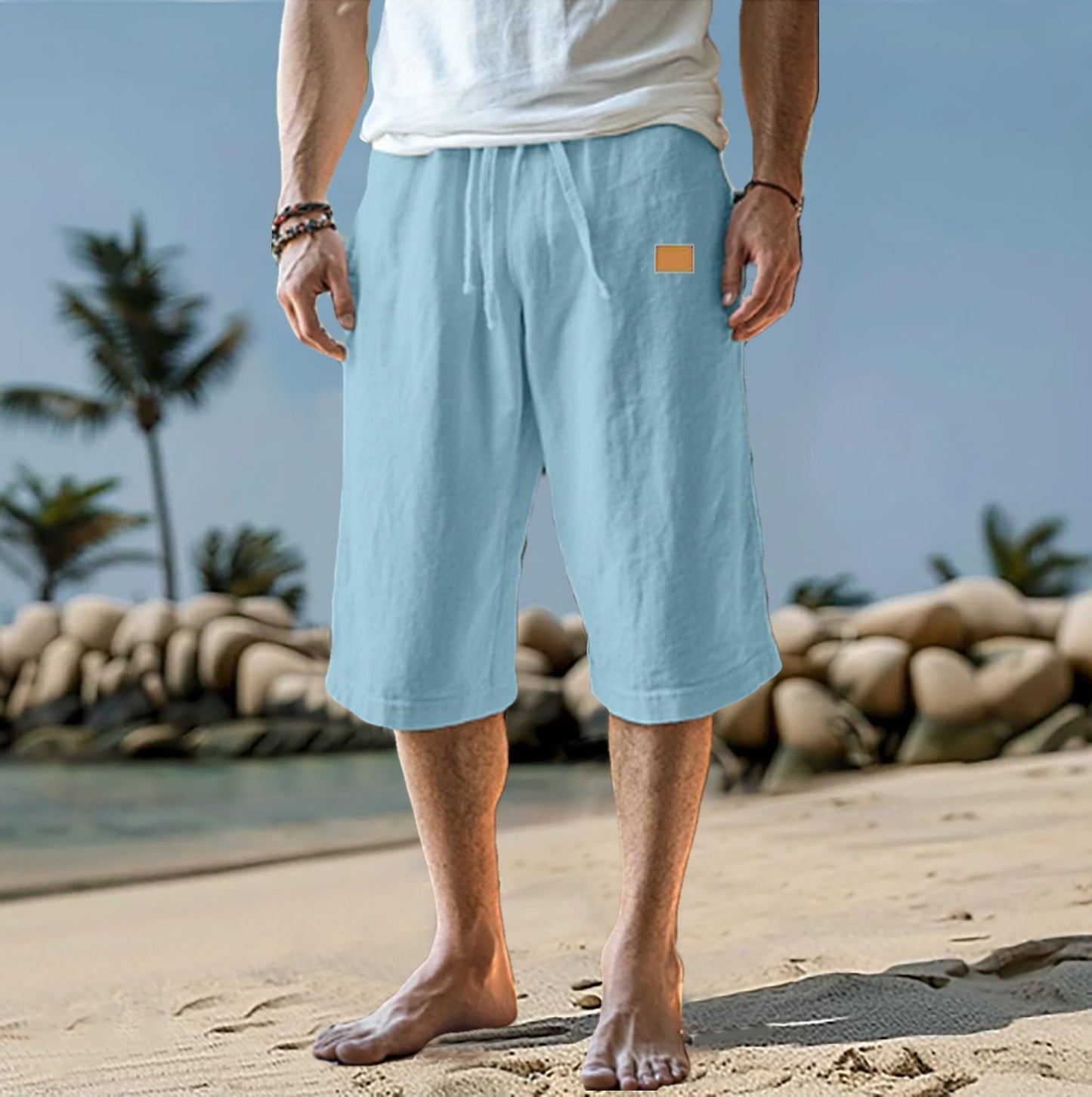 Alvaro - Herenshort met relaxte pasvorm en drawstring taille