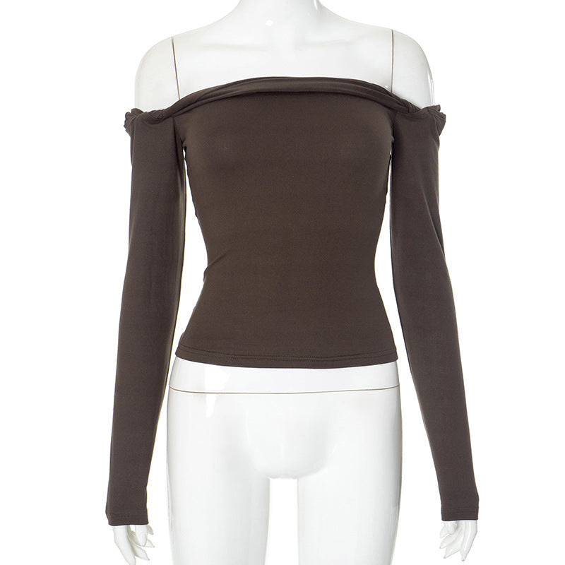 Laodice - Off shoulder top met lange mouwen voor dames