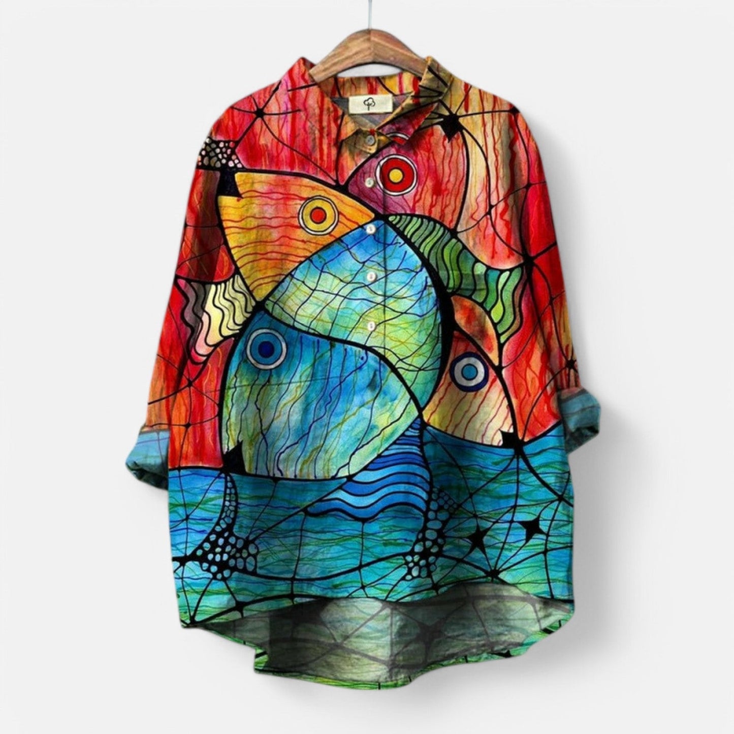 Maira - Oversized blouse met hondenprint voor dames
