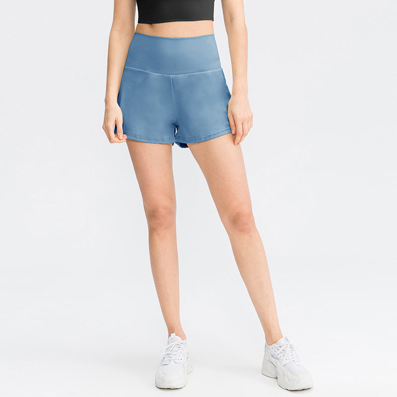 Dora - Dames sportshort met hoge taille en binnenbroek met zak