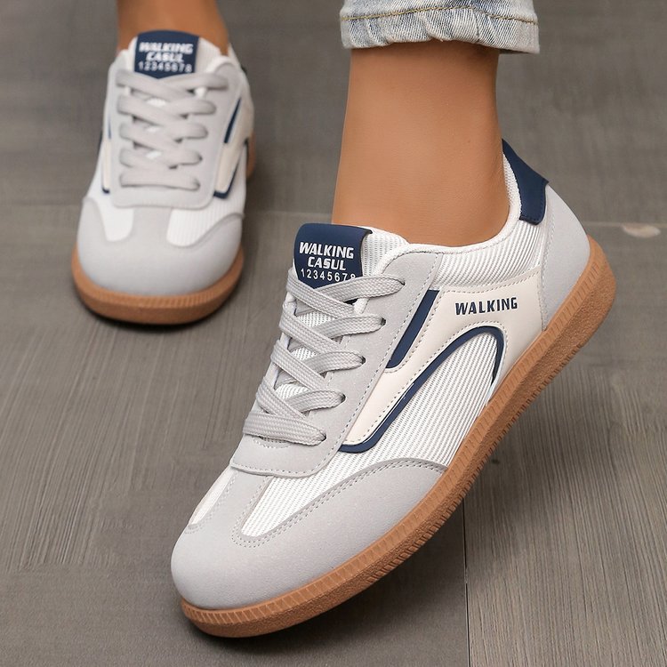 Zina - Dames lage vetersneaker met sportieve zool