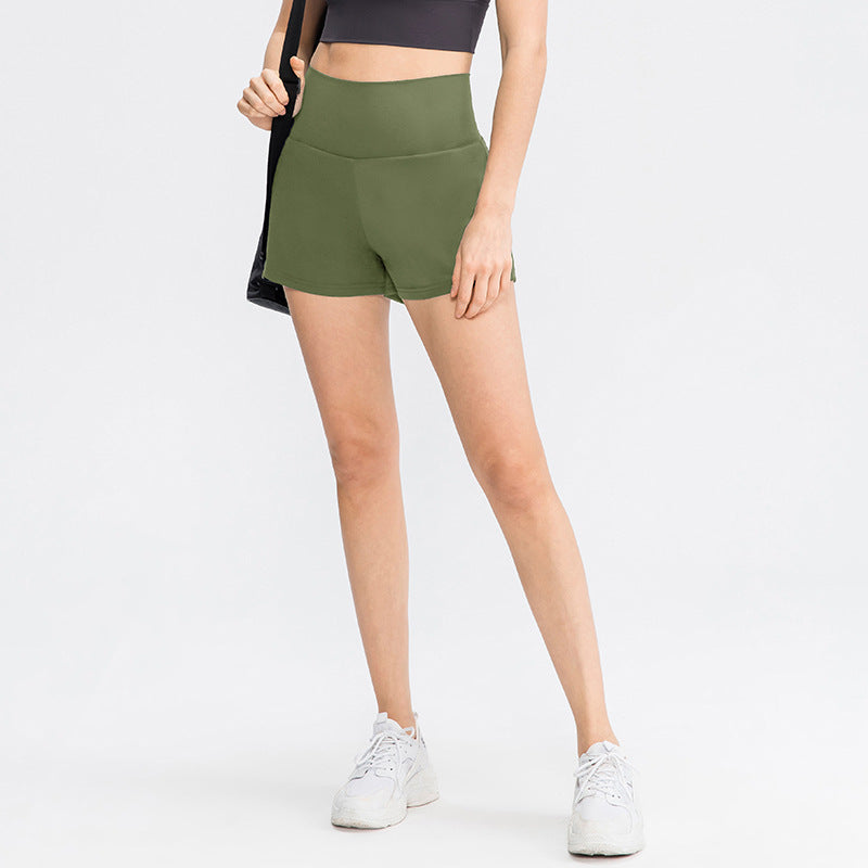 Dora - Dames sportshort met hoge taille en binnenbroek met zak