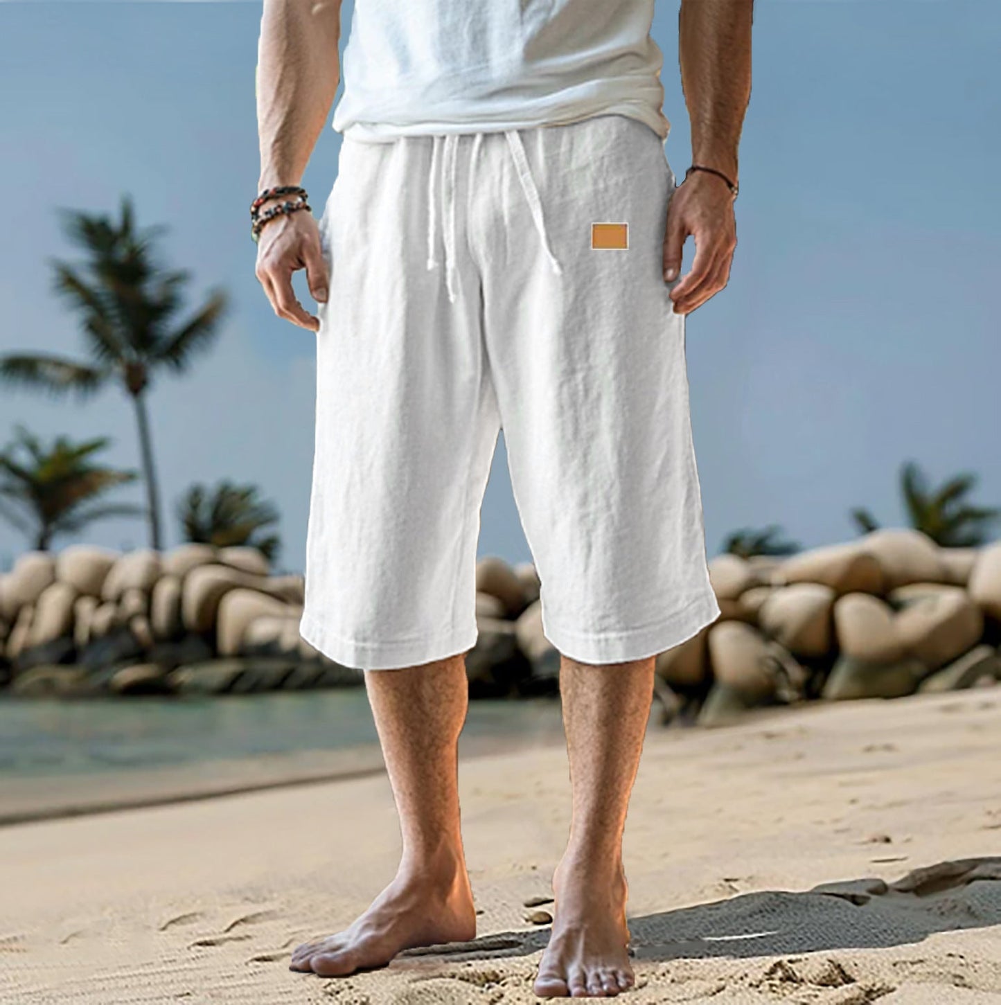 Alvaro - Herenshort met relaxte pasvorm en drawstring taille