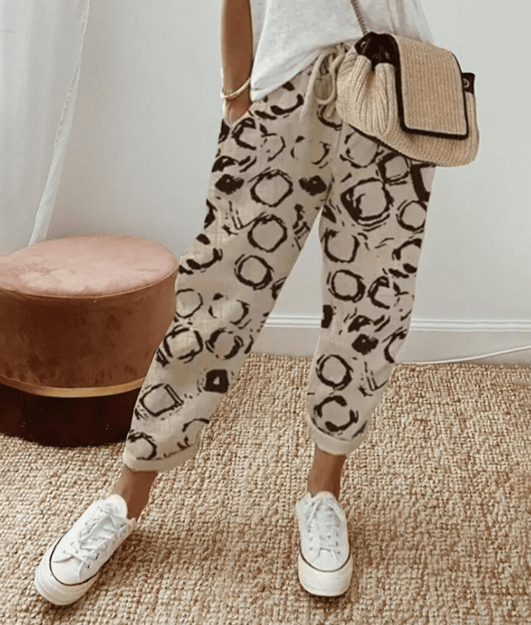Emiliana - Losvallende damesbroek met elastische taille