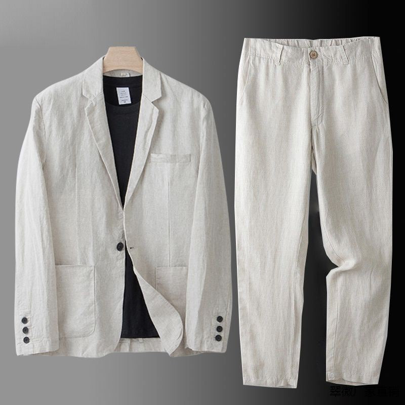 Roderic - Heren set met casual colbert en rechte broek