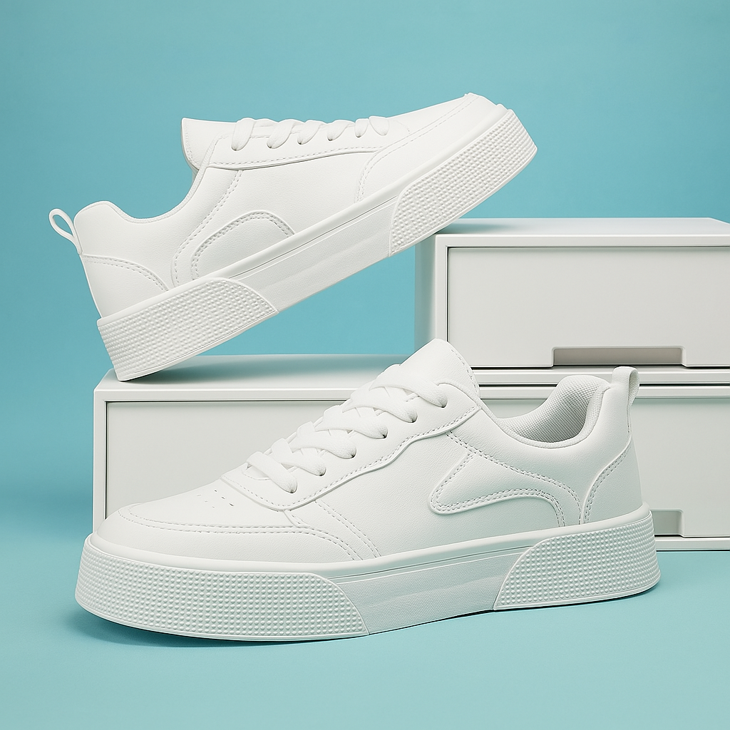 Eudes - Lage heren sneakers met dikke zool en cleane afwerking