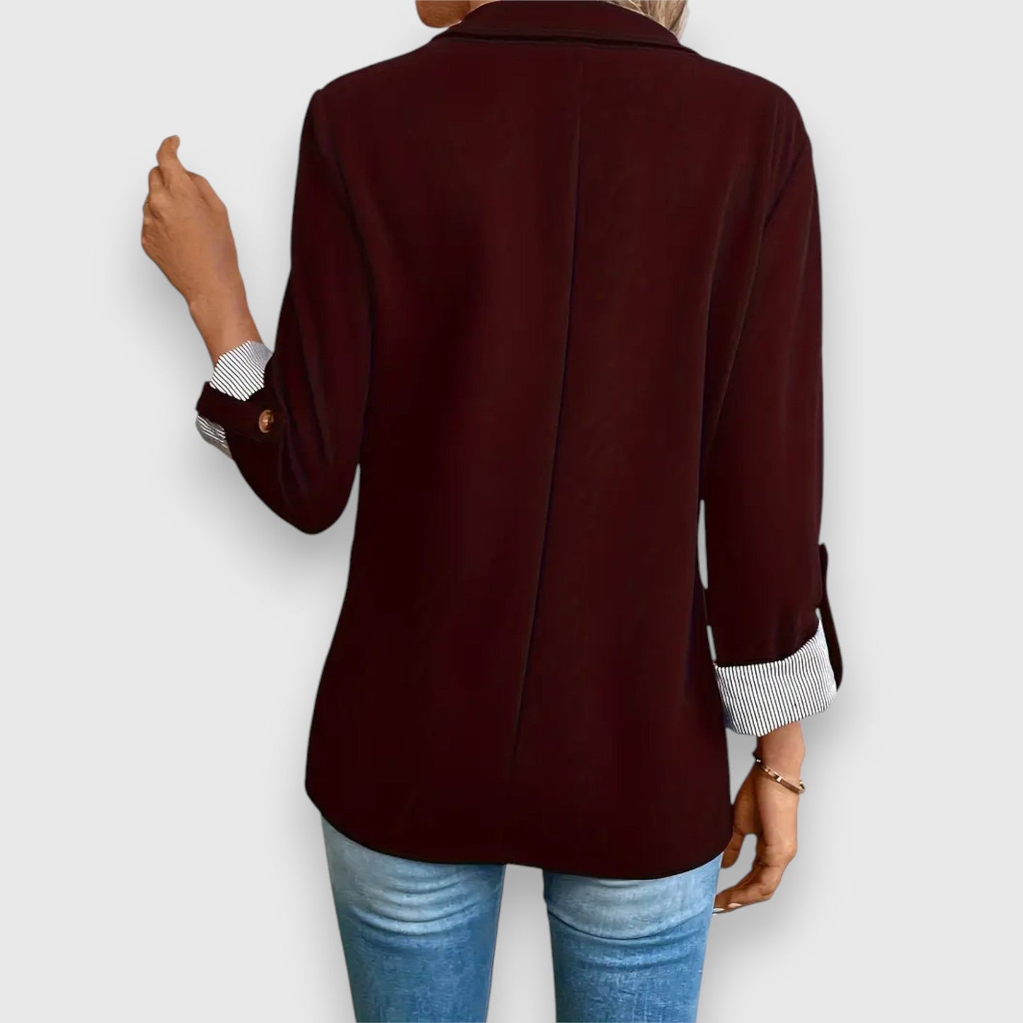 Antonia - Damesblazer met opgerolde mouwen