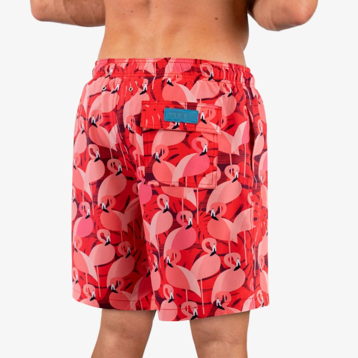 Theobald - Zwembroek met binnenbroek voor heren met flamingo print