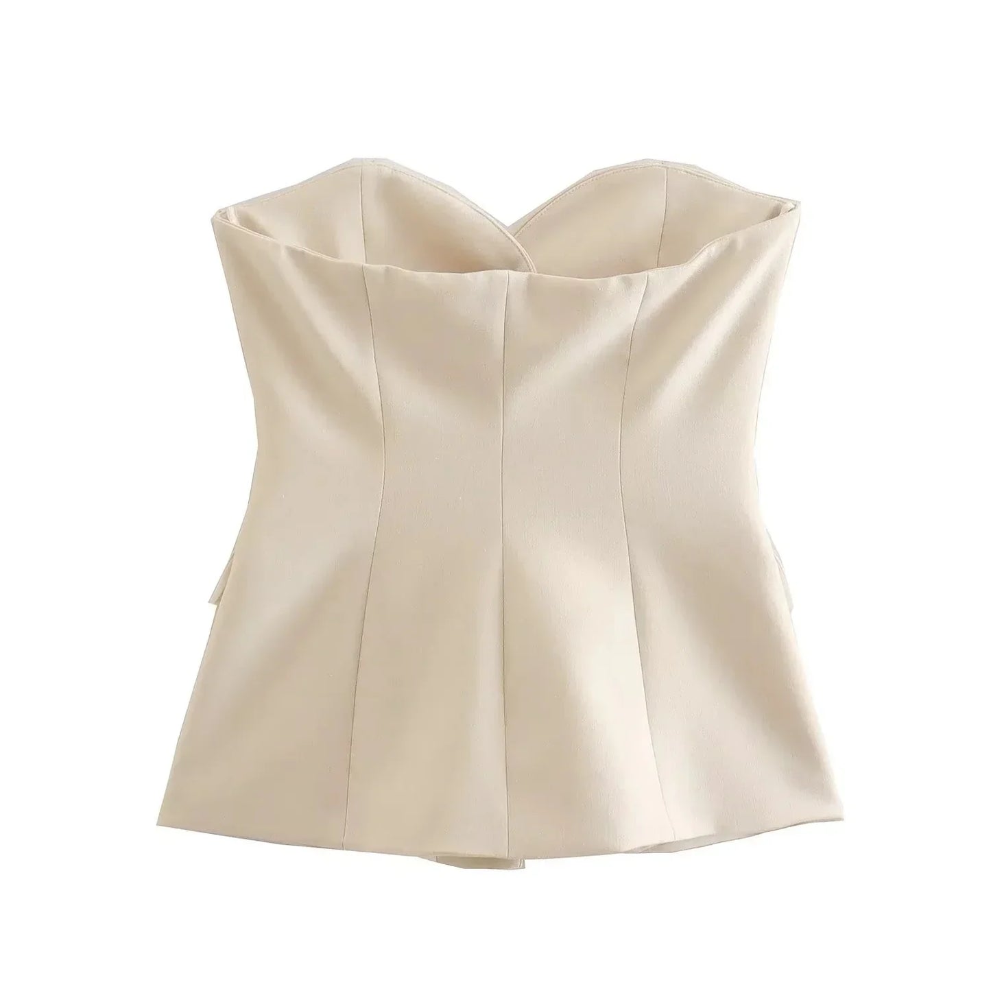 Sonja - Strapless dames set met top en rechte broek