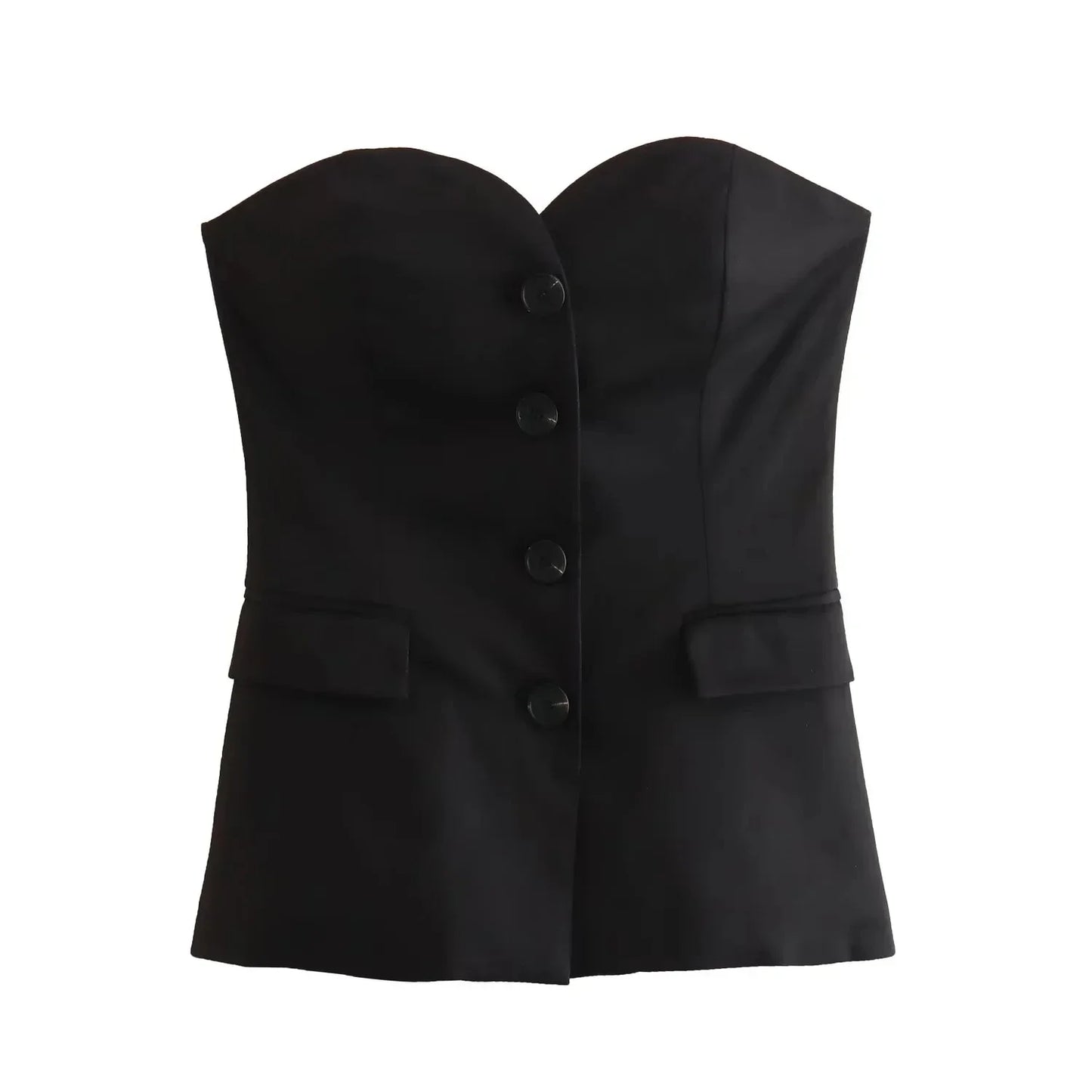 Sonja - Strapless dames set met top en rechte broek