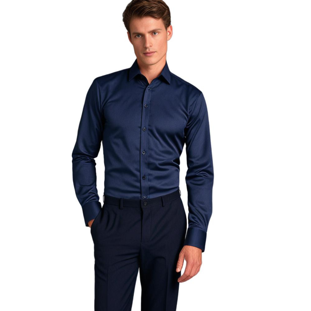 Pascal - Heren slim-fit overhemd met lange mouwen