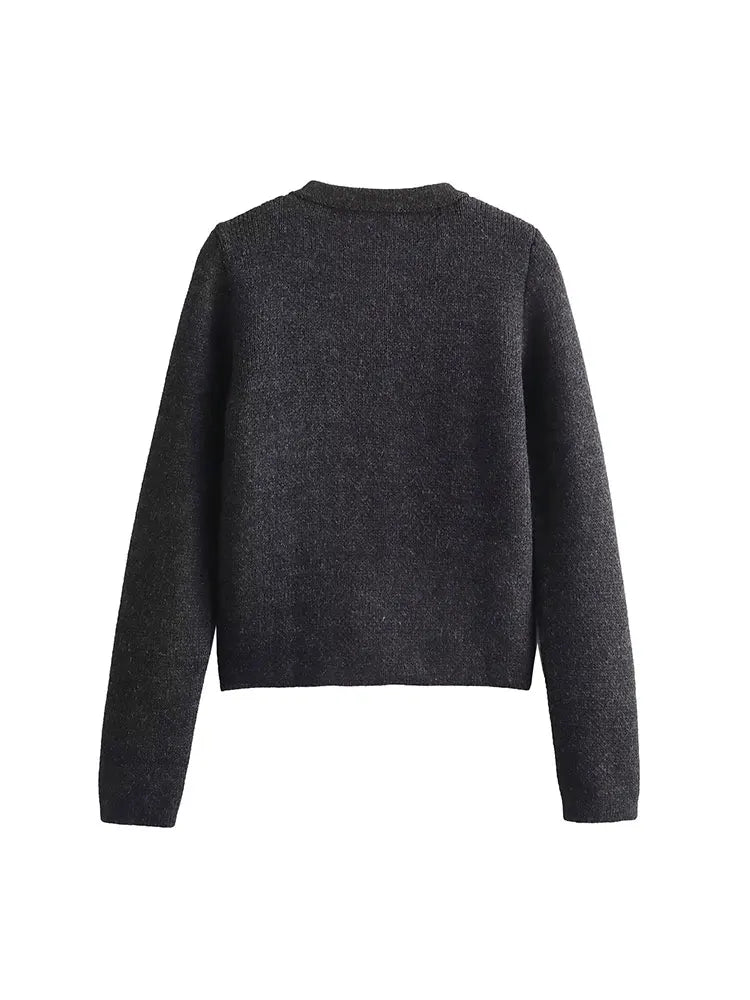 Laurie - Grijs Chic vest met knopen