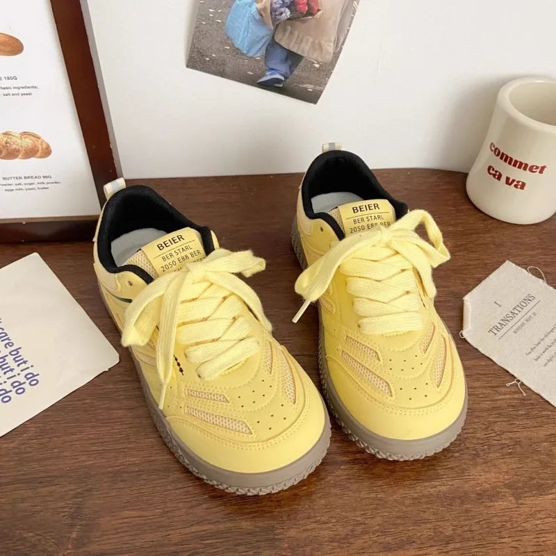 Solea Vintage - Dames retro sneaker met sportieve zool