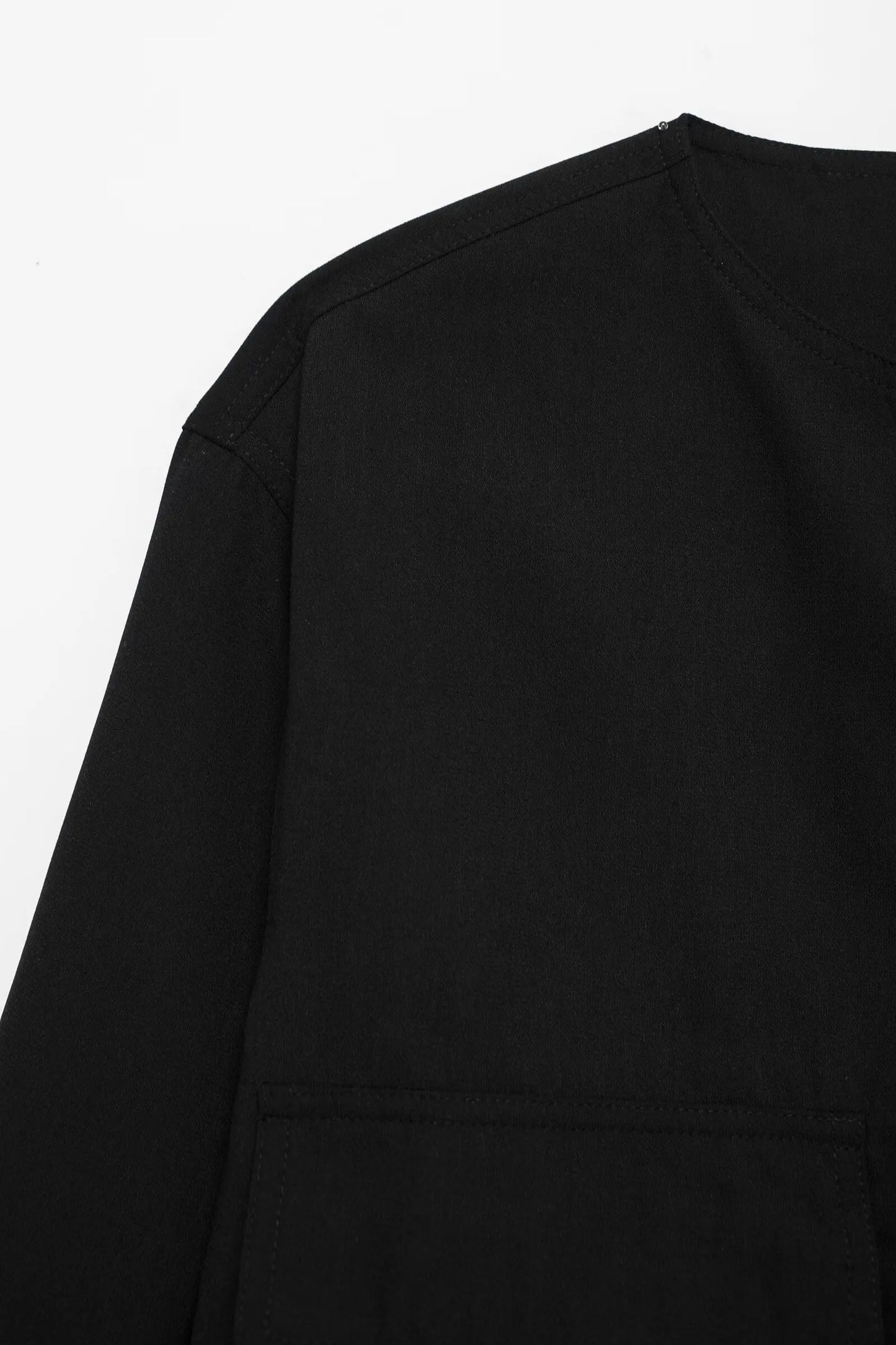 Queenzie - Zwart trendy cropped bomber vest