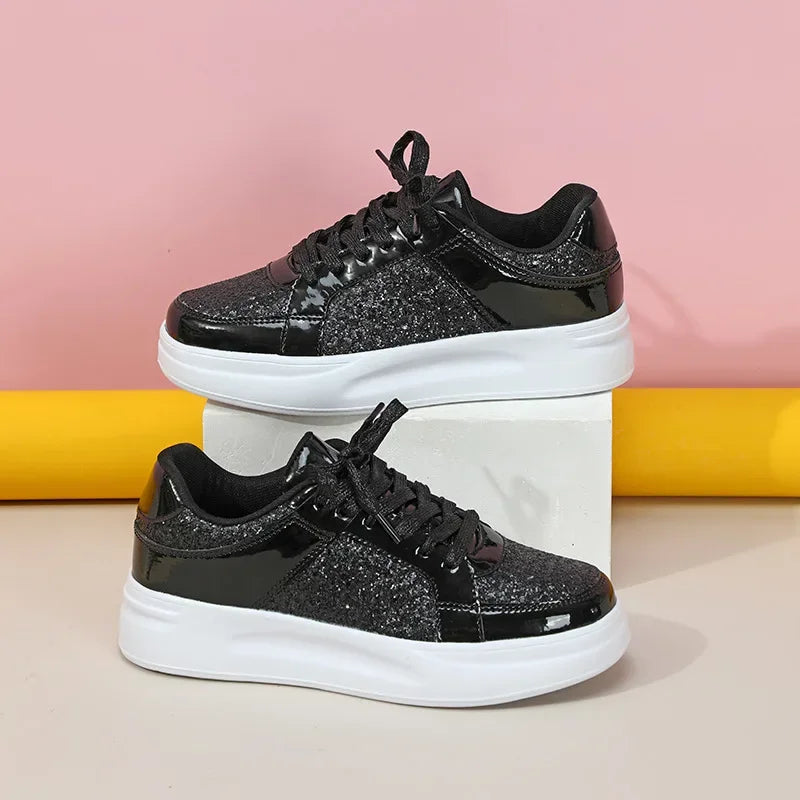 Ruffa - Stijlvolle glitter platform sneakers voor dames