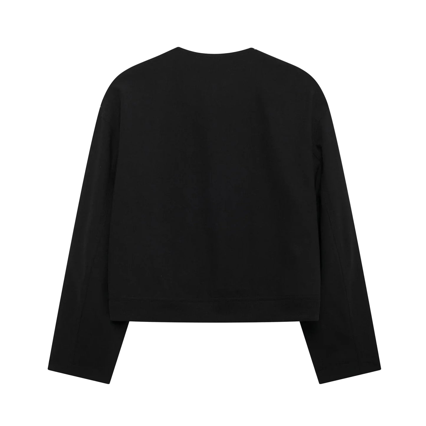 Queenzie - Zwart trendy cropped bomber vest
