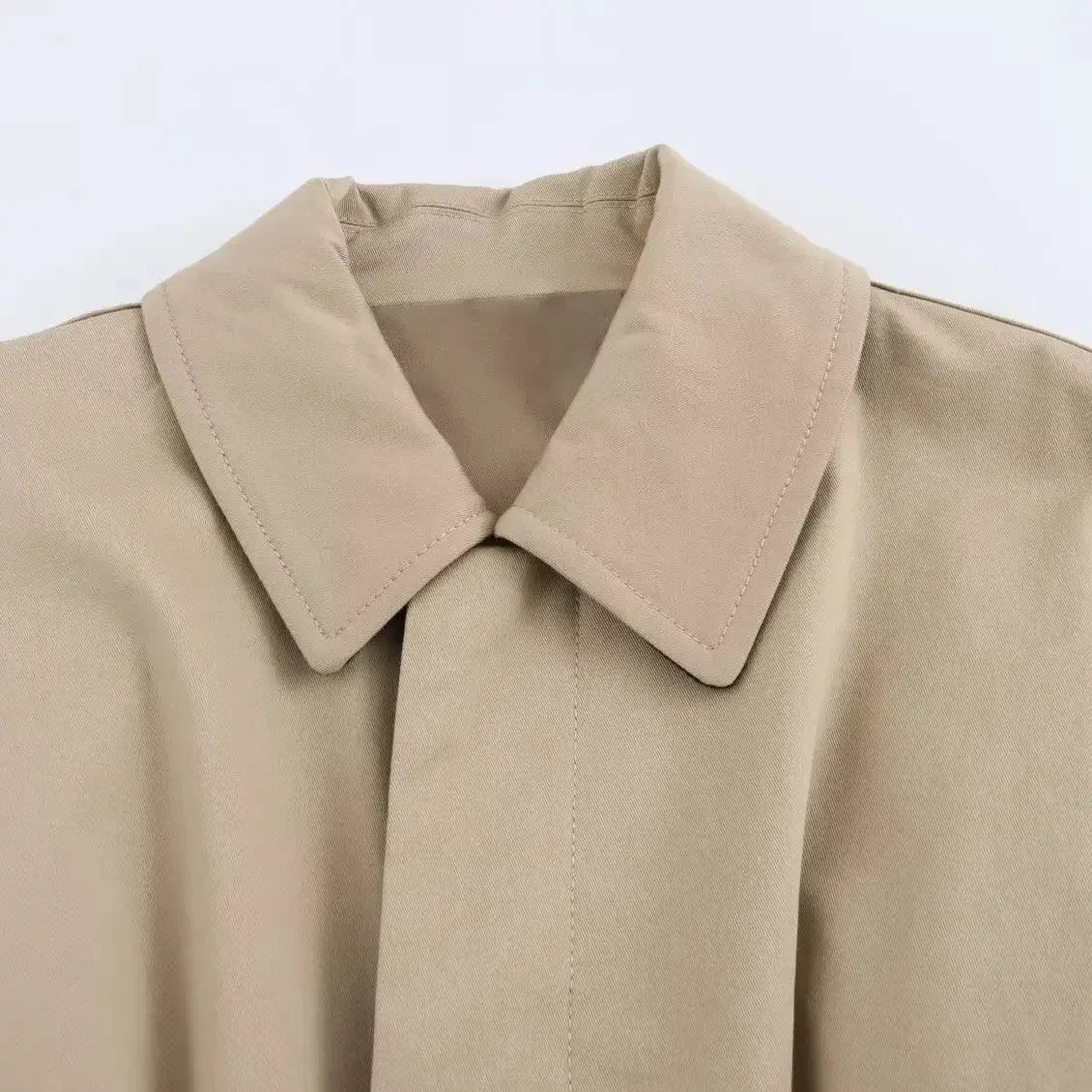 Makila - Dames trendy cropped jas met riem