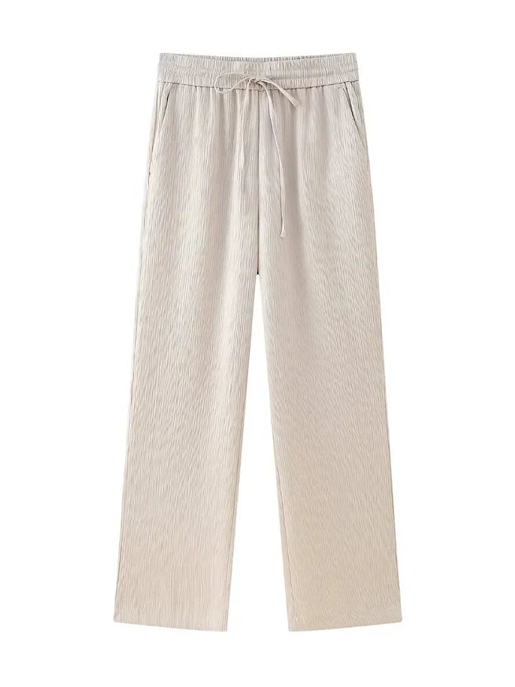 Lenie - Damesbeige casual losse 2-delige set