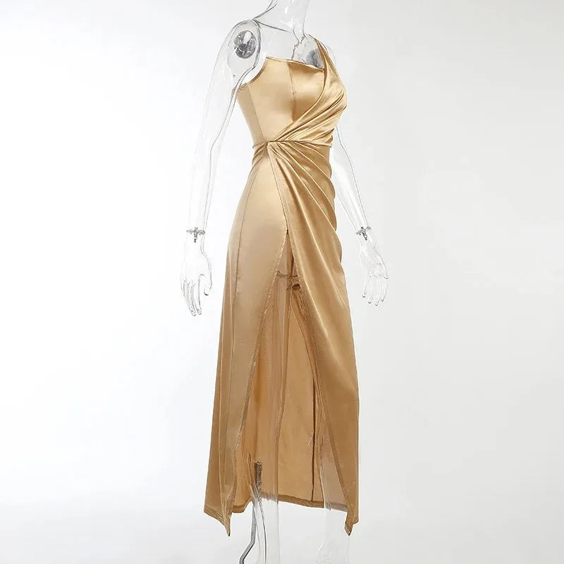 Valentina – Asymmetrische galajurk met hoge split voor dames