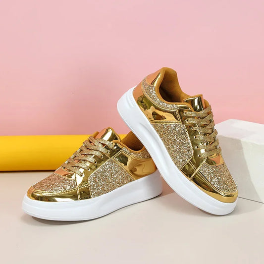 Ruffa - Stijlvolle glitter platform sneakers voor dames