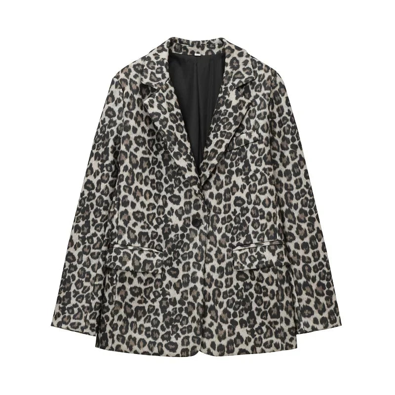 Safra - Elegante luipaardblazer voor dames
