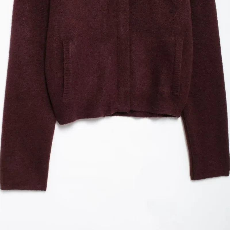 Nenita - Gebreid bomberjack met ritssluiting