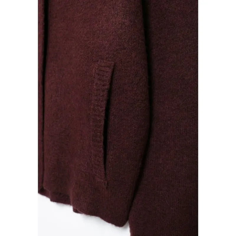 Nenita - Gebreid bomberjack met ritssluiting