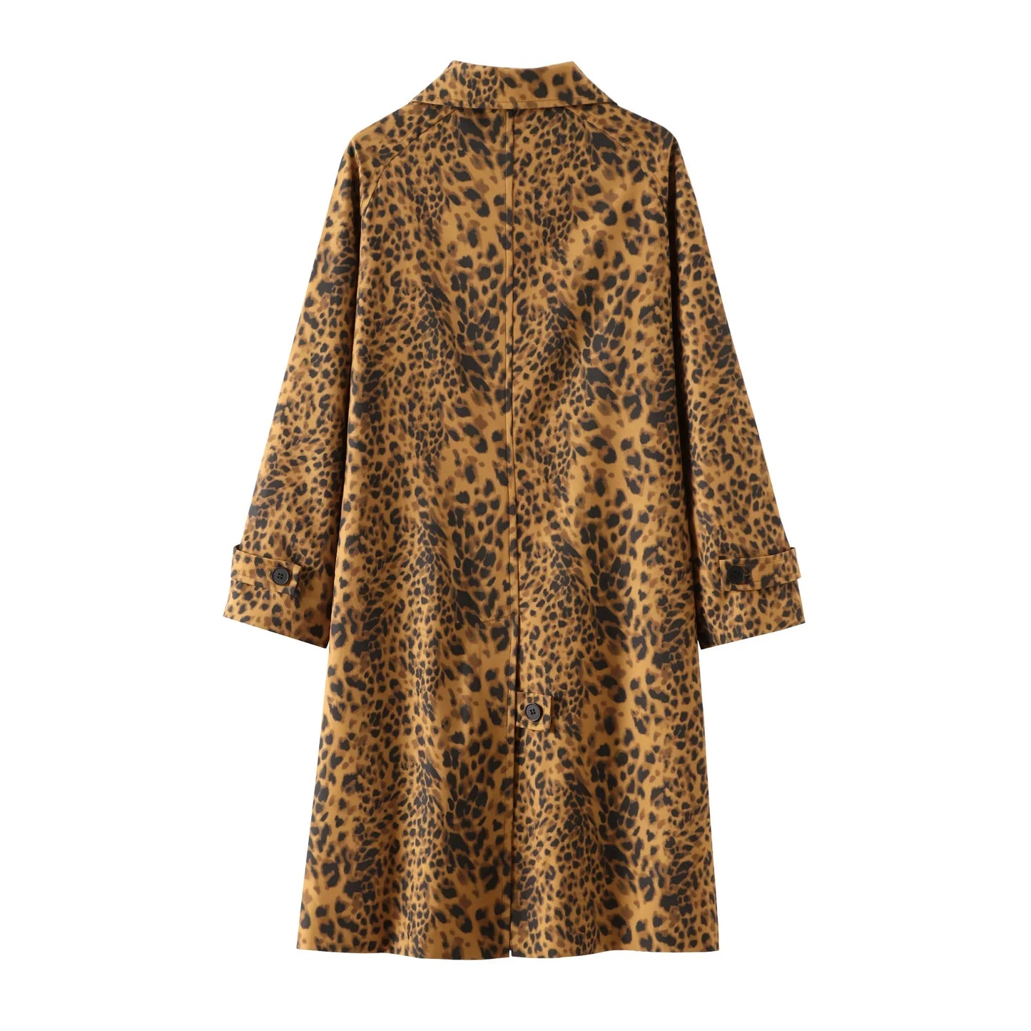Medusa - Luipaard chique dames trenchcoat met 2 voorzakken