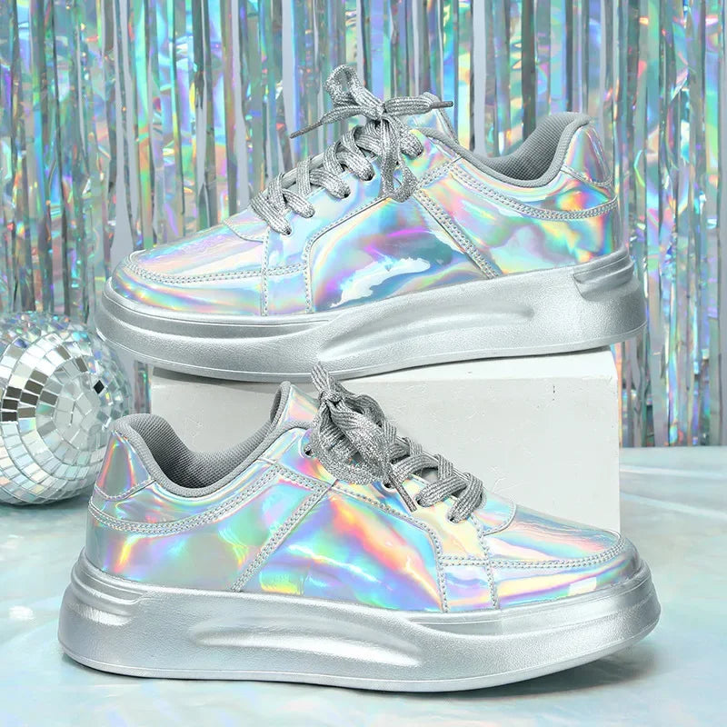 Ruffa - Stijlvolle glitter platform sneakers voor dames