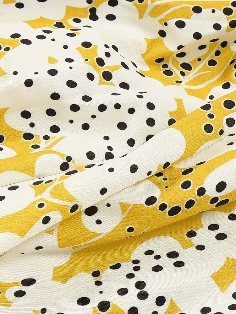 Dawn – Maxi jurk met v-hals en speelse print voor dames