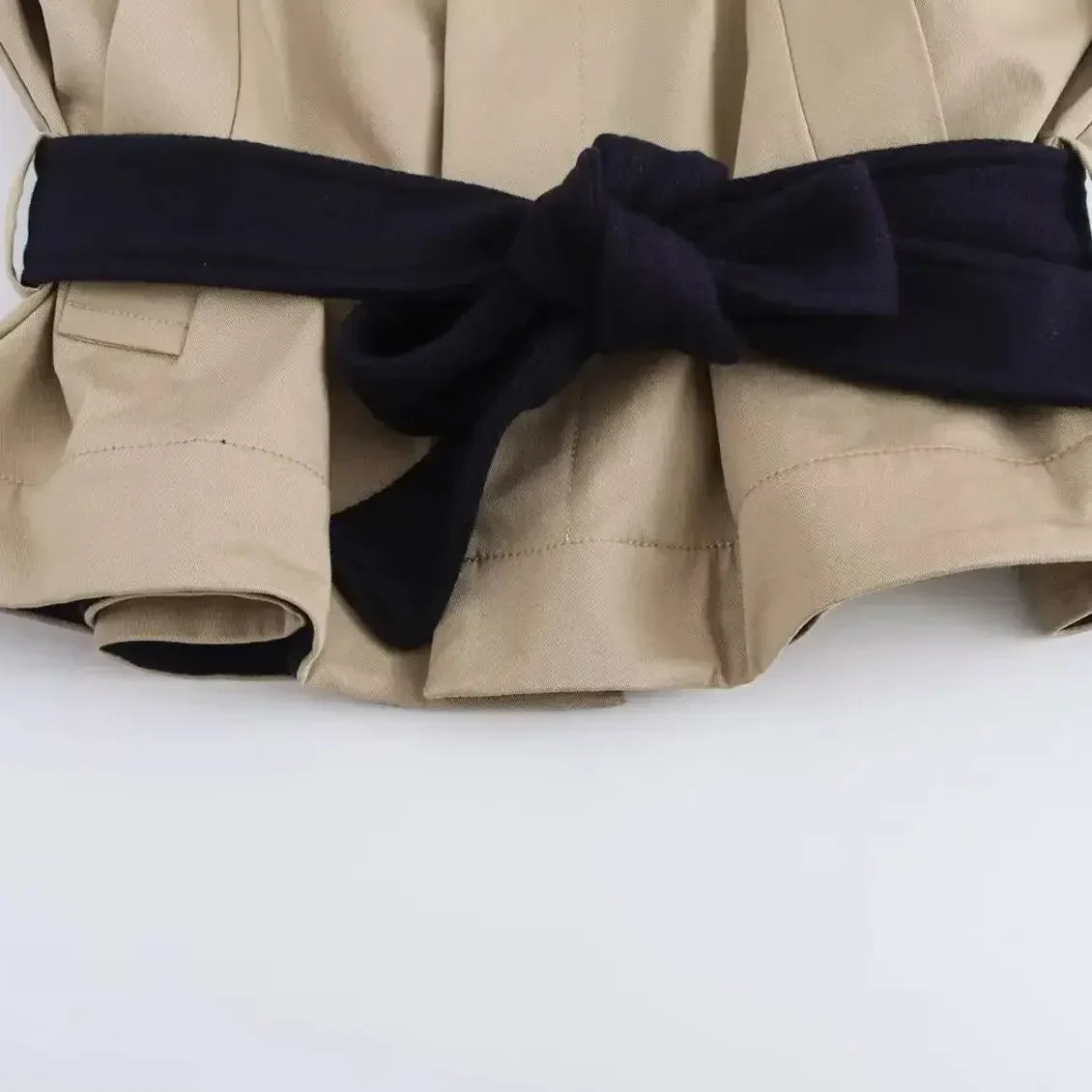 Makila - Dames trendy cropped jas met riem