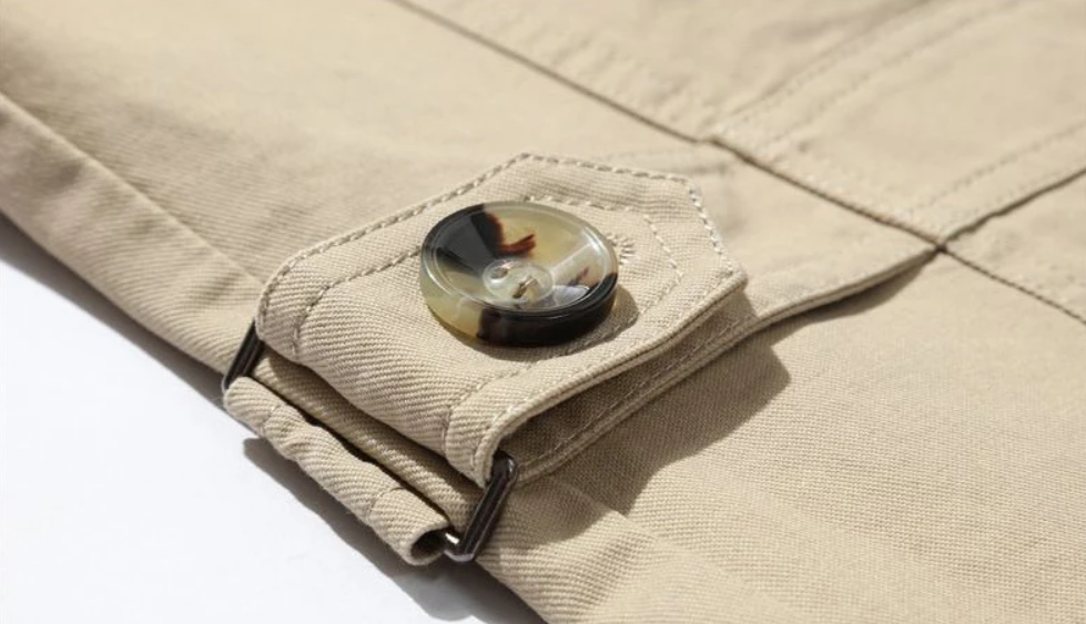 Lex - Dubbelgeknoopte heren trenchcoat met gestructureerde pasvorm