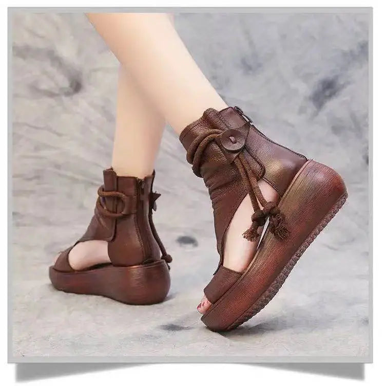Ella - Gewaagde sandalen leder dames