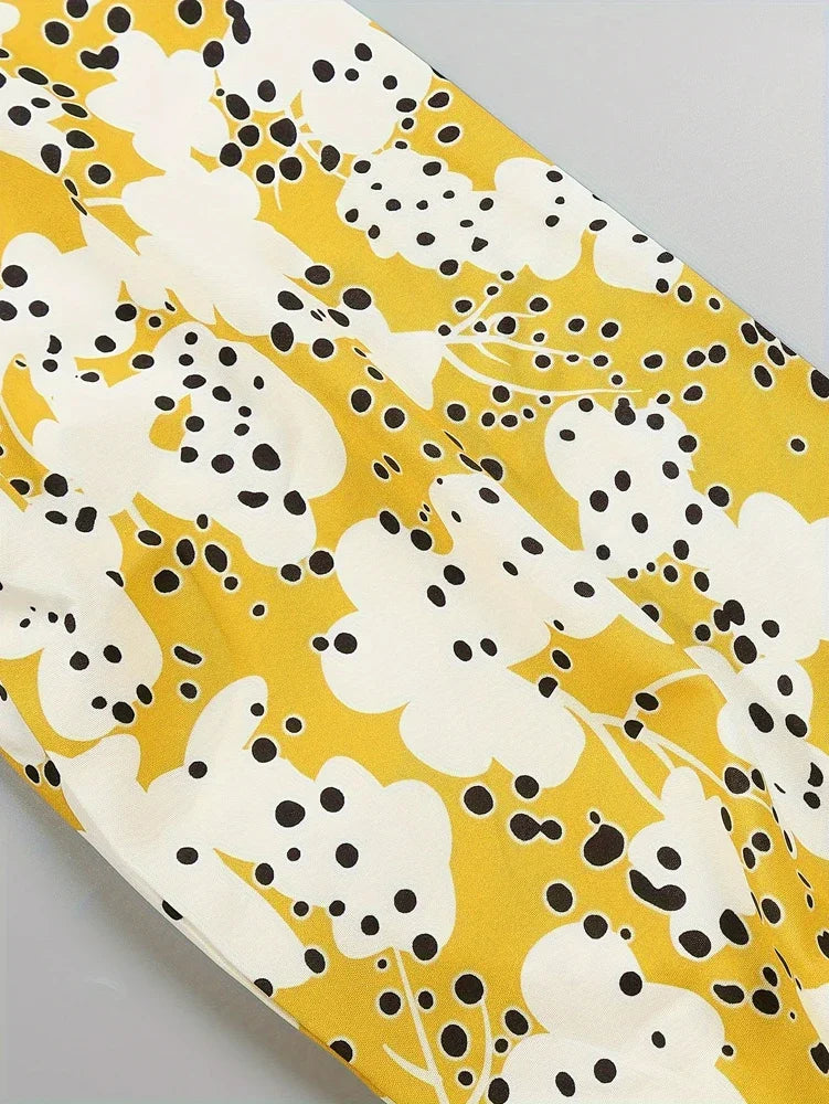 Dawn – Maxi jurk met v-hals en speelse print voor dames