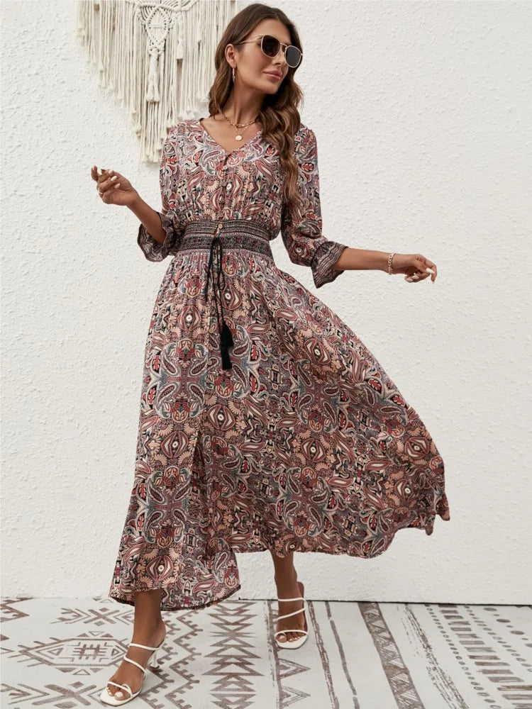 Clarisa – Zomerjurk met v-hals voor dames