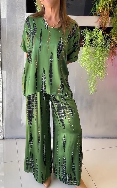 Eszter - Tweedelige dames set met losvallende broek en top