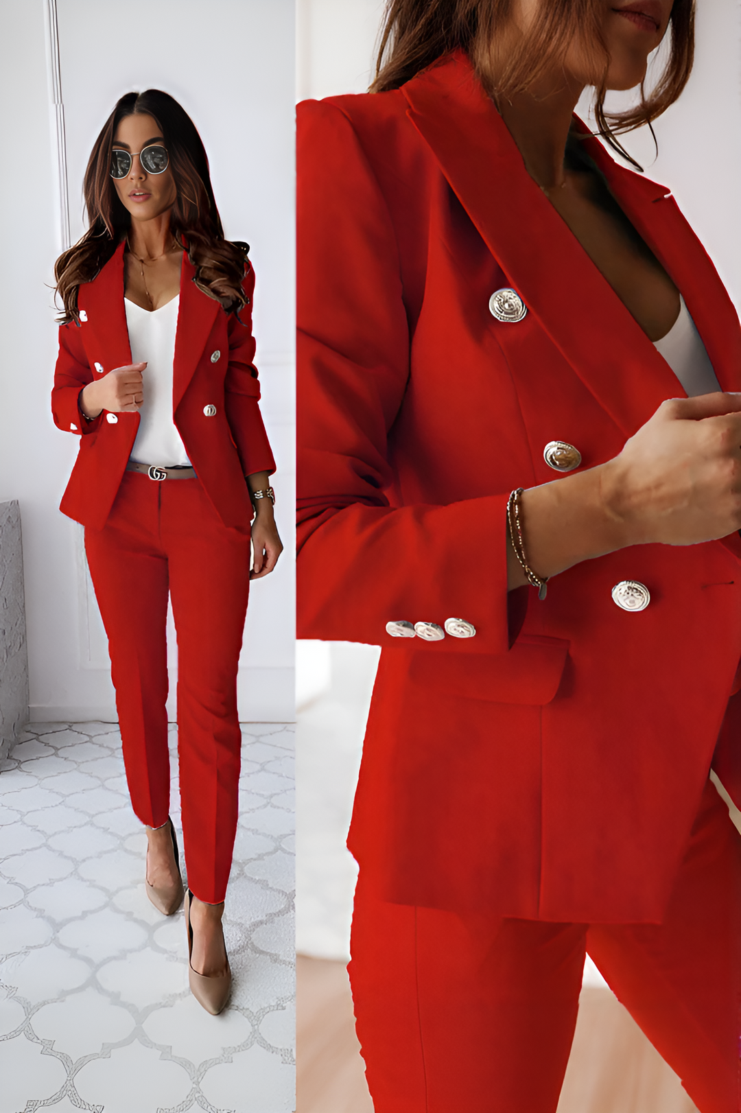 Christina | Modern elegant tweedelige set dames