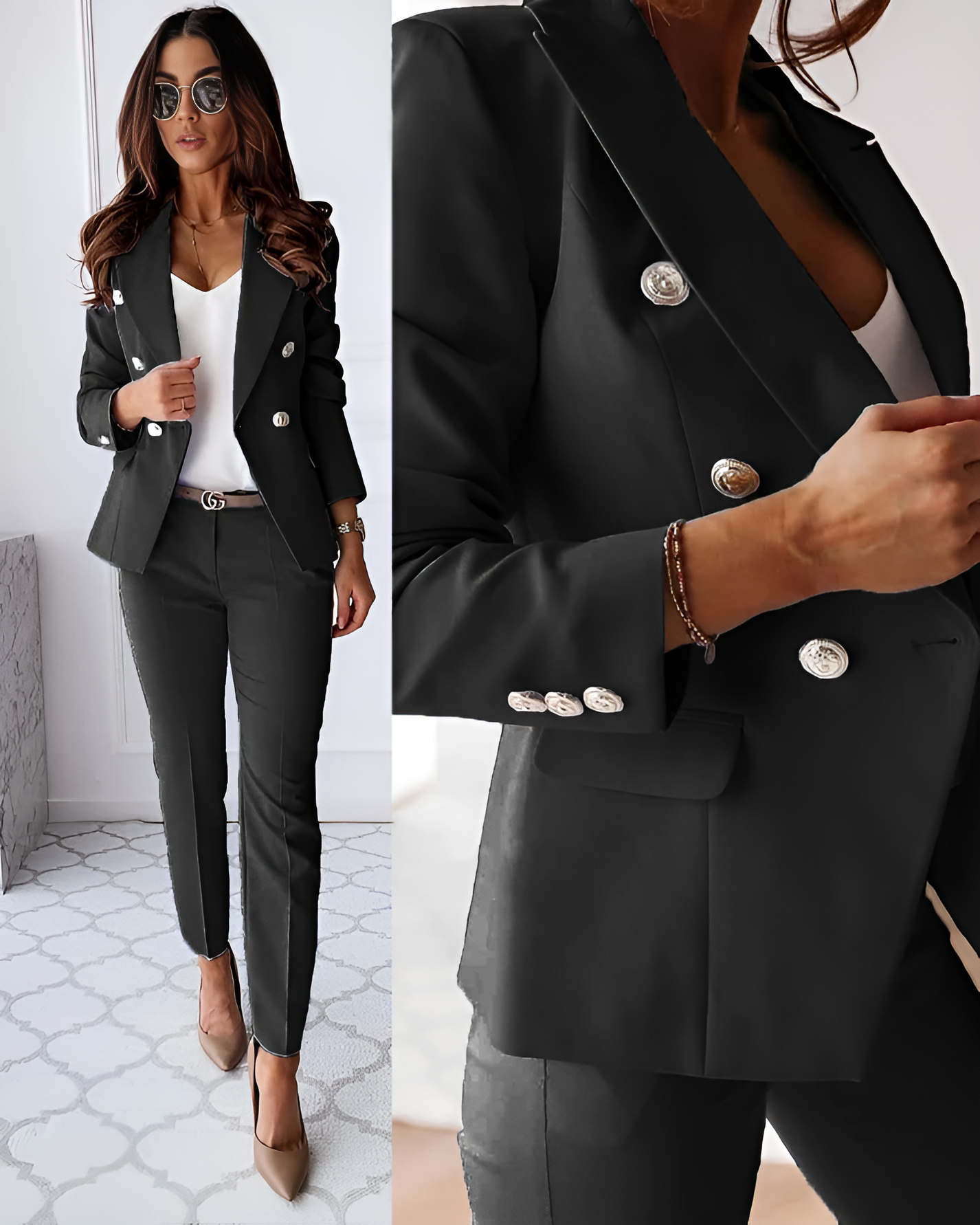 Christina | Modern elegant tweedelige set dames