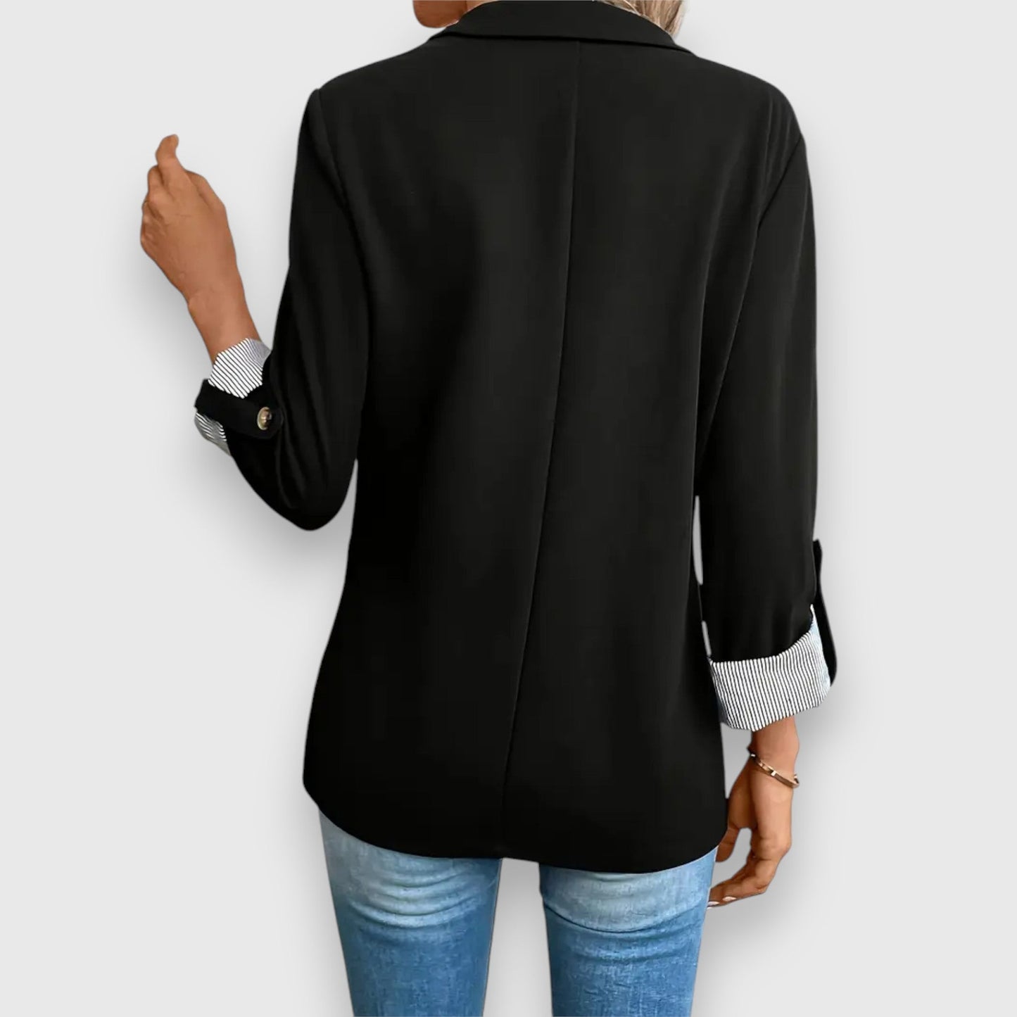 Antonia - Damesblazer met opgerolde mouwen
