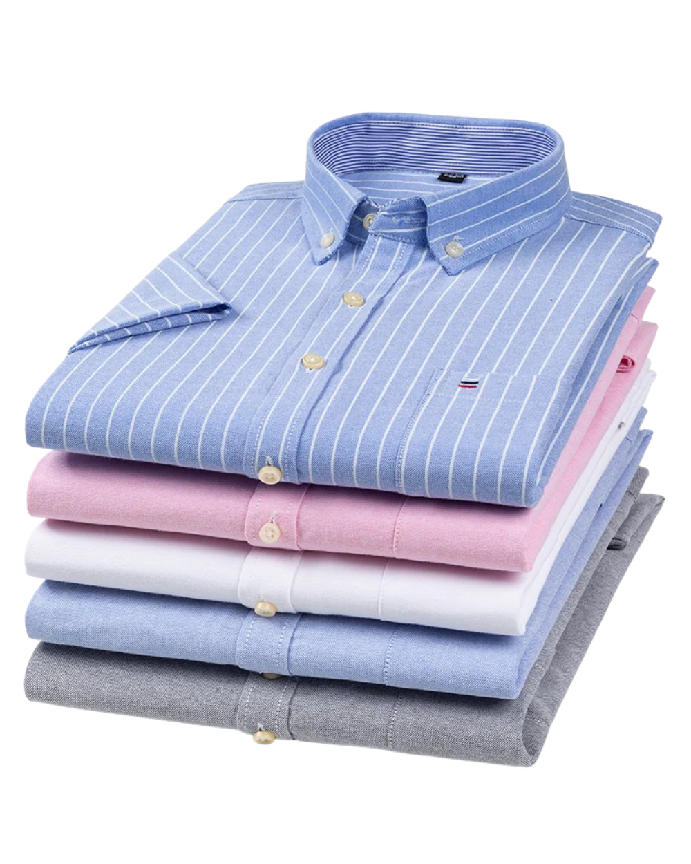 Dan – Heren overhemd met button-down kraag en verfijnde structuur