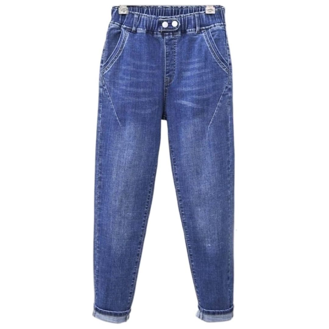 Tilly - Relaxed fit denim joggers met trekkoord voor dames