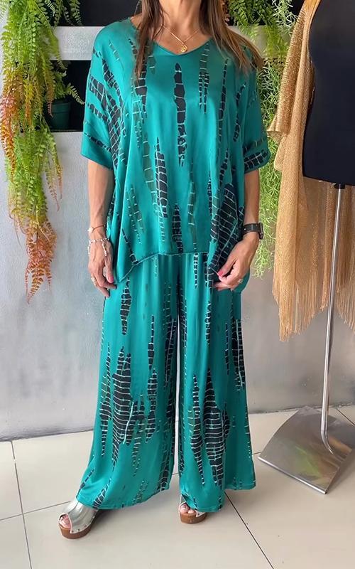 Eszter - Tweedelige dames set met losvallende broek en top