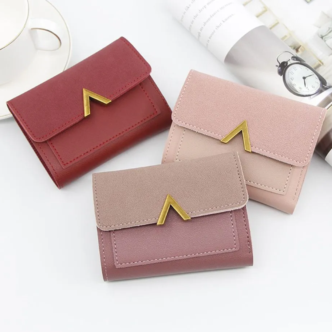 Minimalistische compacte leren mini portemonnee
