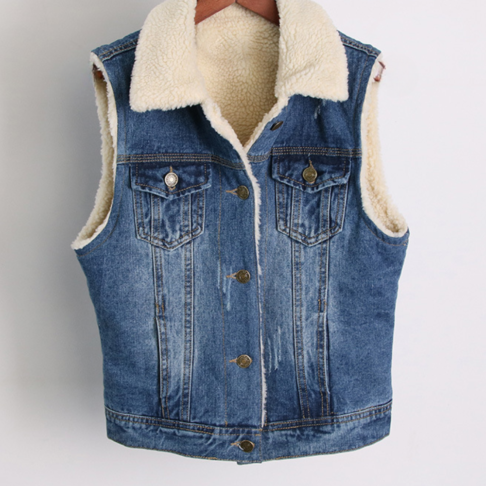Kalista - Mouwloos denim vest voor dames
